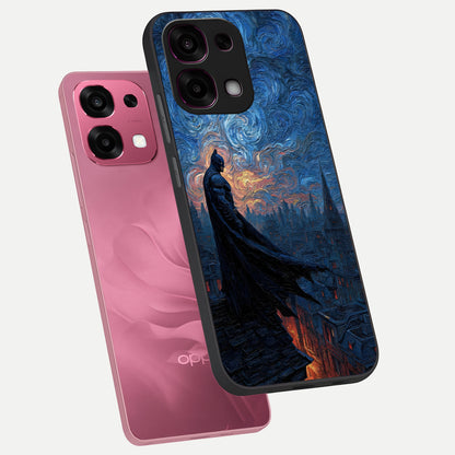  Dark Knight Dusk phone case For Oppo F31 5G showing premium glass back cover with detailed artwork