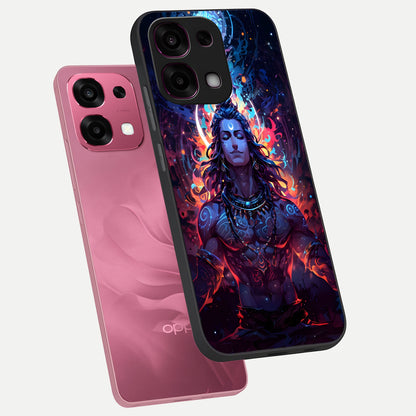  Divine Fire Shiv phone case For Oppo F31 5G showing premium glass back cover with detailed artwork