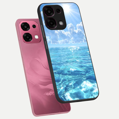  Endless Ocean Horizon phone case For Oppo F31 5G showing premium glass back cover with detailed artwork