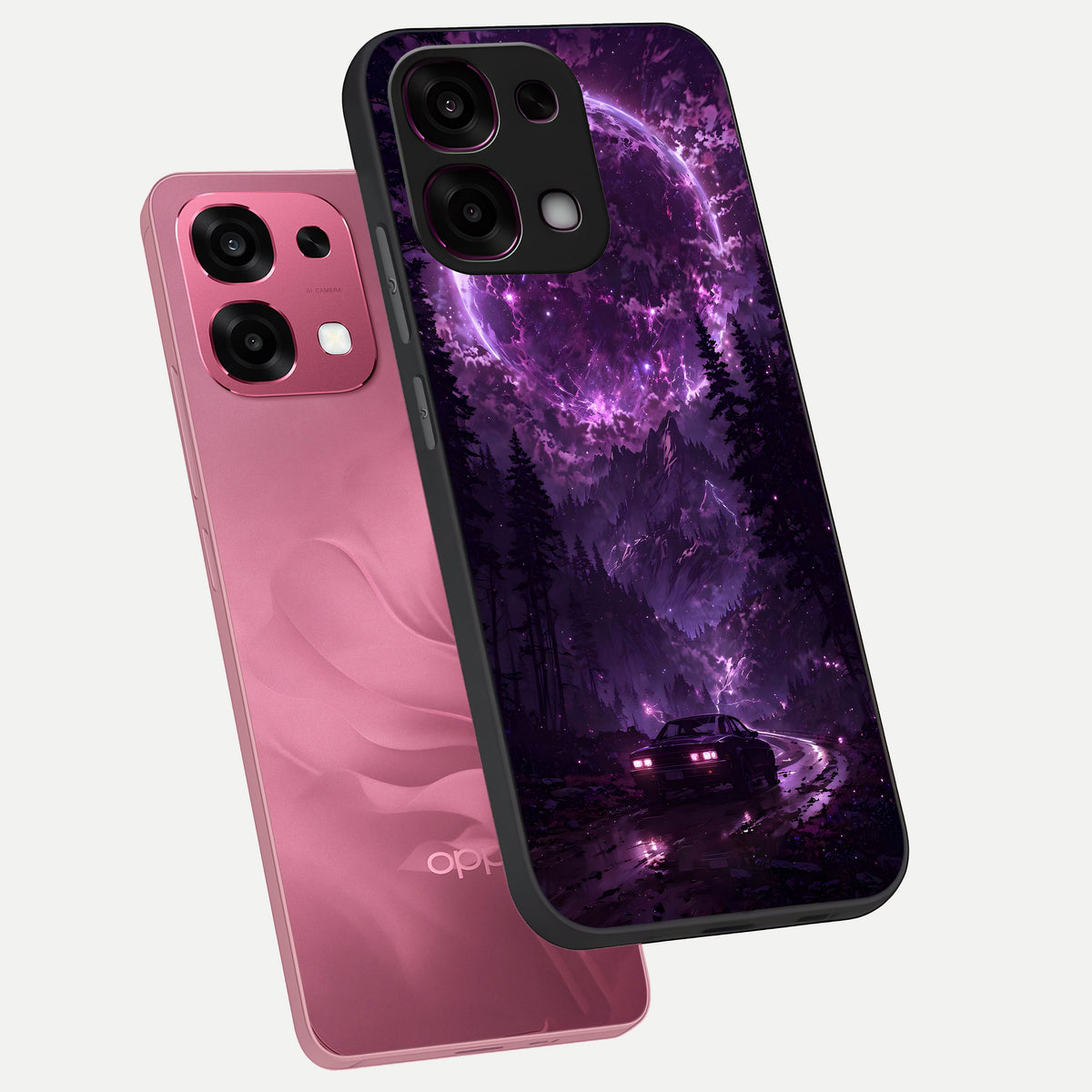  Eternal Cosmic Drive phone case For Oppo F31 5G showing premium glass back cover with detailed artwork