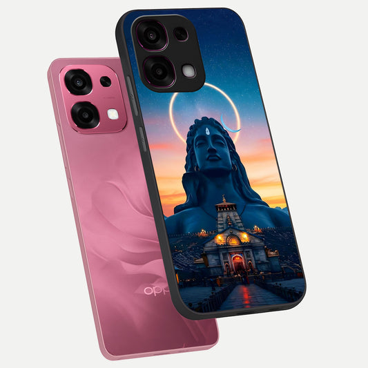  Eternal Shiva Aura phone case For Oppo F31 5G showing premium glass back cover with detailed artwork