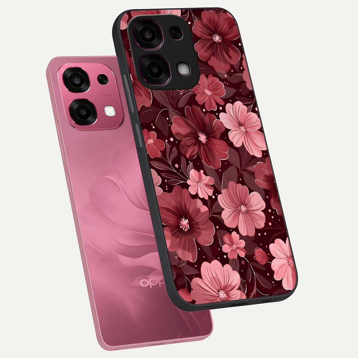  Flower Blush Bloom phone case For Oppo F31 5G showing premium glass back cover with detailed artwork