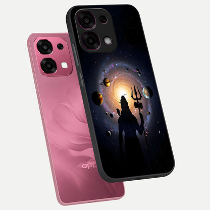  Galactic Shiva Vision phone case For Oppo F31 5G showing premium glass back cover with detailed artwork