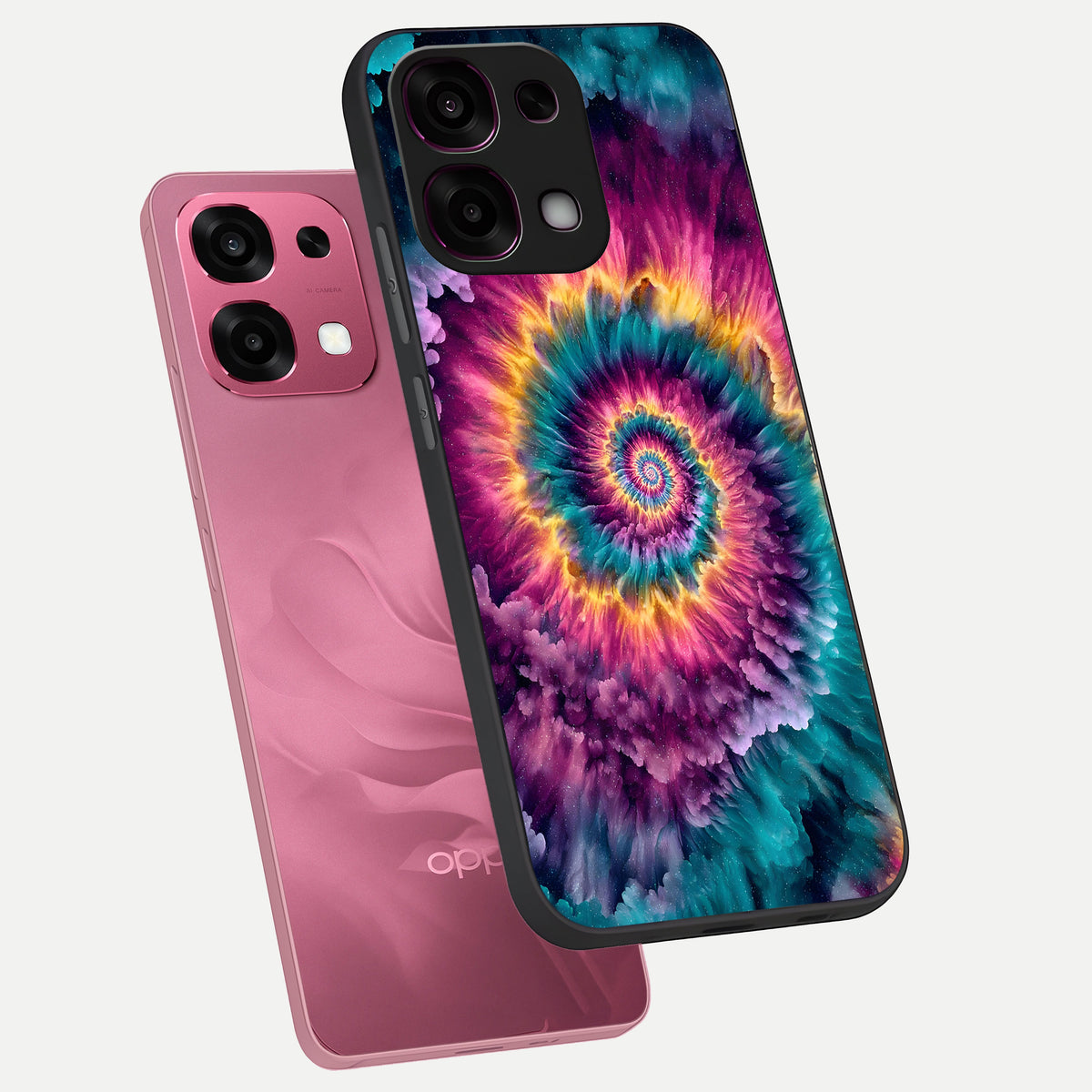  Galactic Spiral Burst phone case For Oppo F31 5G showing premium glass back cover with detailed artwork