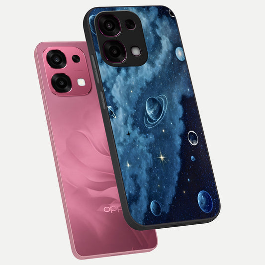  Galaxy Dream Space phone case For Oppo F31 5G showing premium glass back cover with detailed artwork