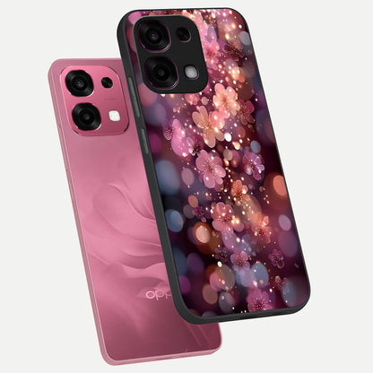  Glowing Petal Bliss phone case For Oppo F31 5G showing premium glass back cover with detailed artwork