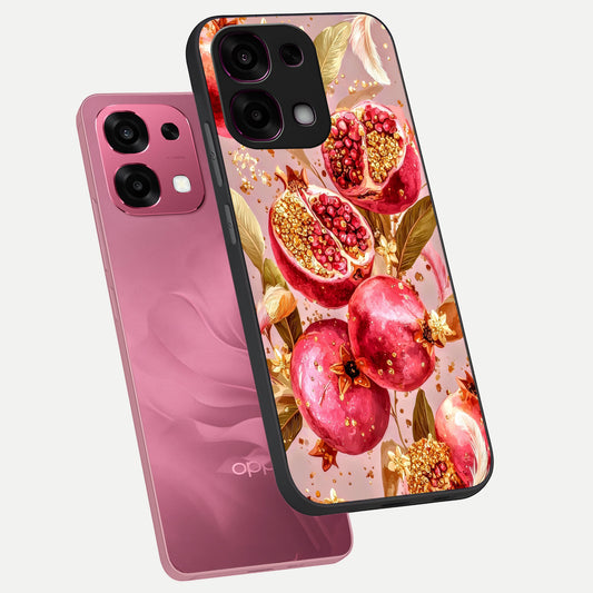  Golden Bloom Glow phone case For Oppo F31 5G showing premium glass back cover with detailed artwork