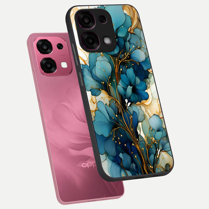  Golden Bloom Symphony phone case For Oppo F31 5G showing premium glass back cover with detailed artwork