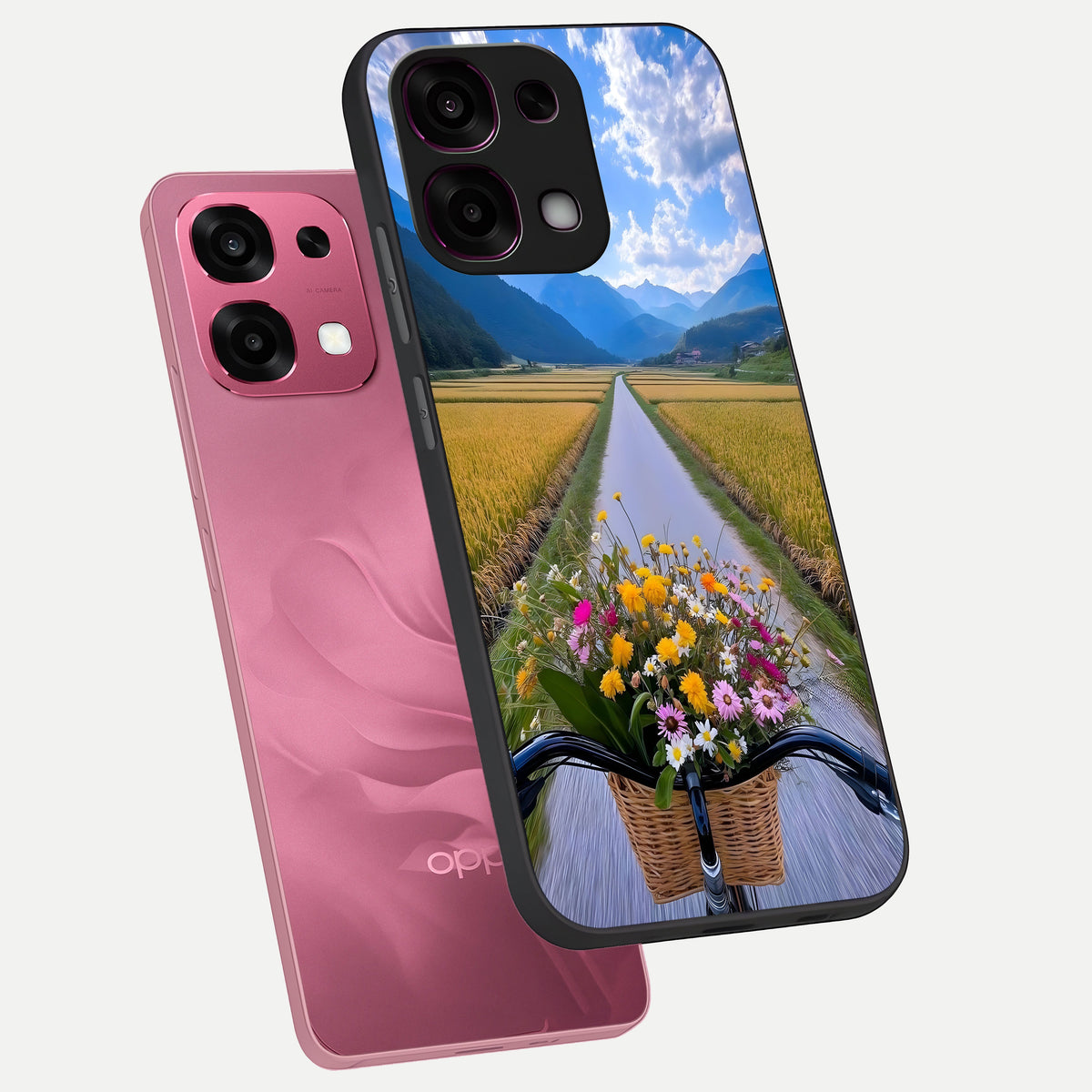  Golden Field Journey phone case For Oppo F31 5G showing premium glass back cover with detailed artwork