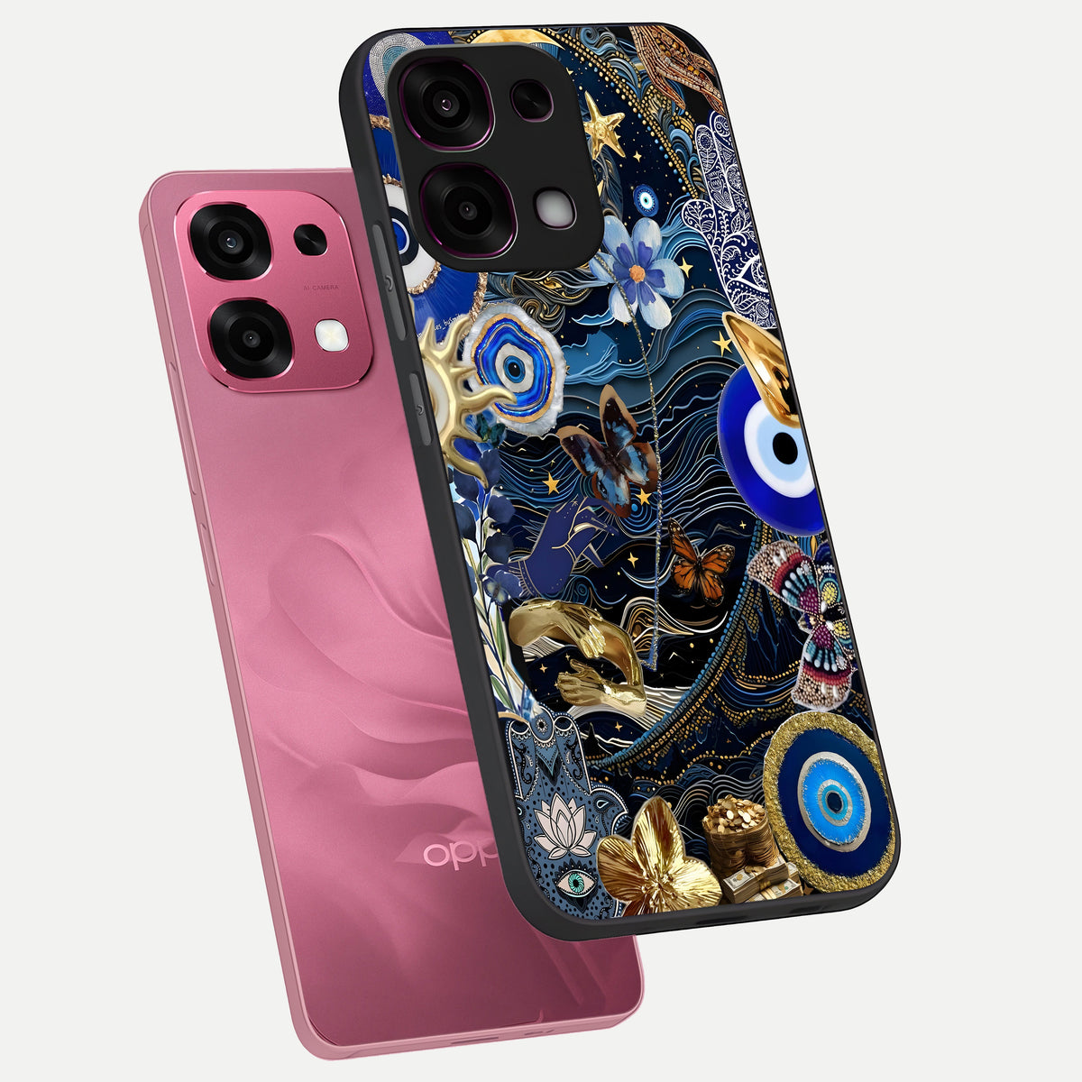  Golden Moon Magic phone case For Oppo F31 5G showing premium glass back cover with detailed artwork