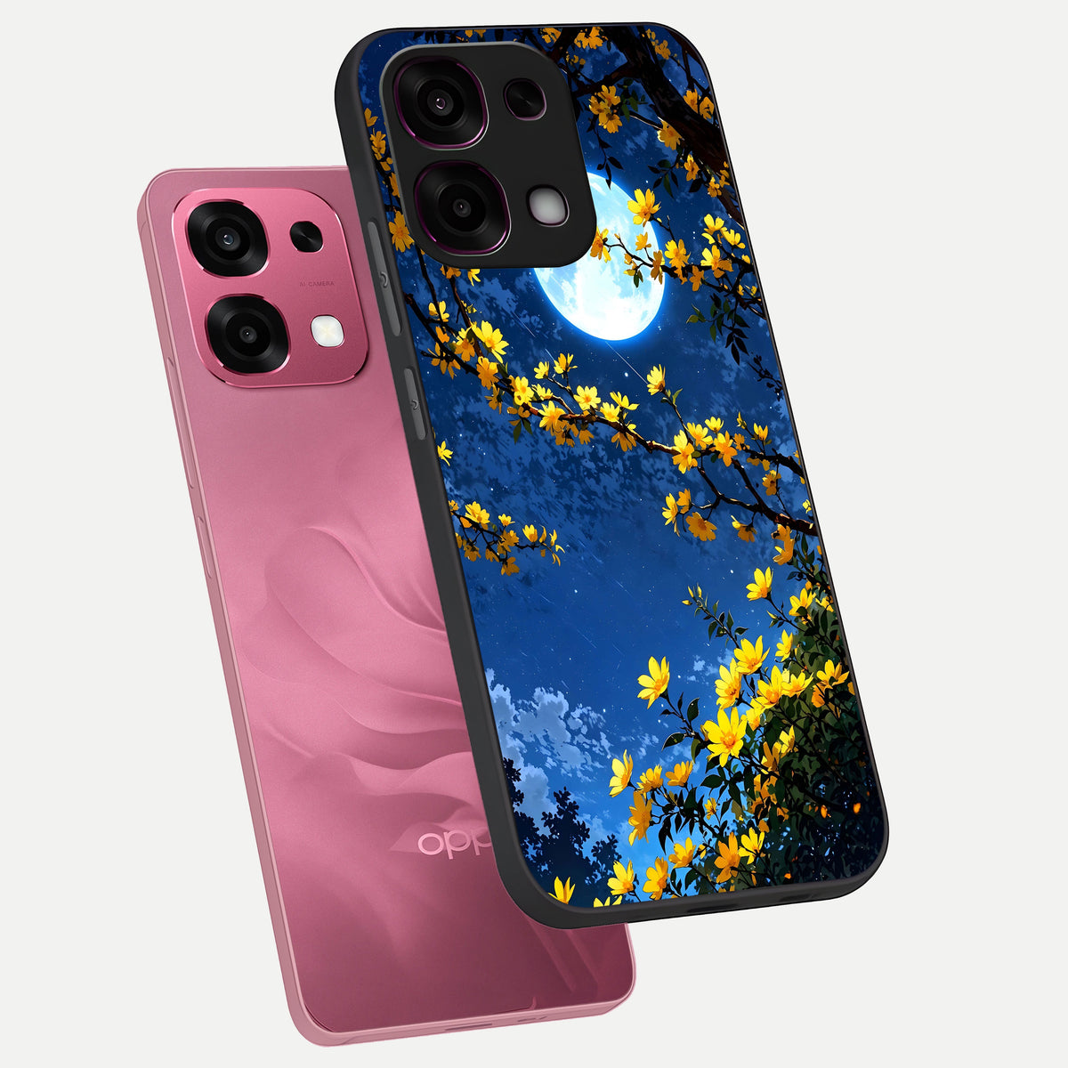  Golden Night Glow phone case For Oppo F31 5G showing premium glass back cover with detailed artwork