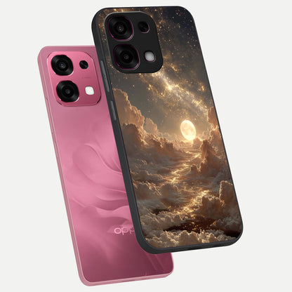  Golden Sky Dream phone case For Oppo F31 5G showing premium glass back cover with detailed artwork
