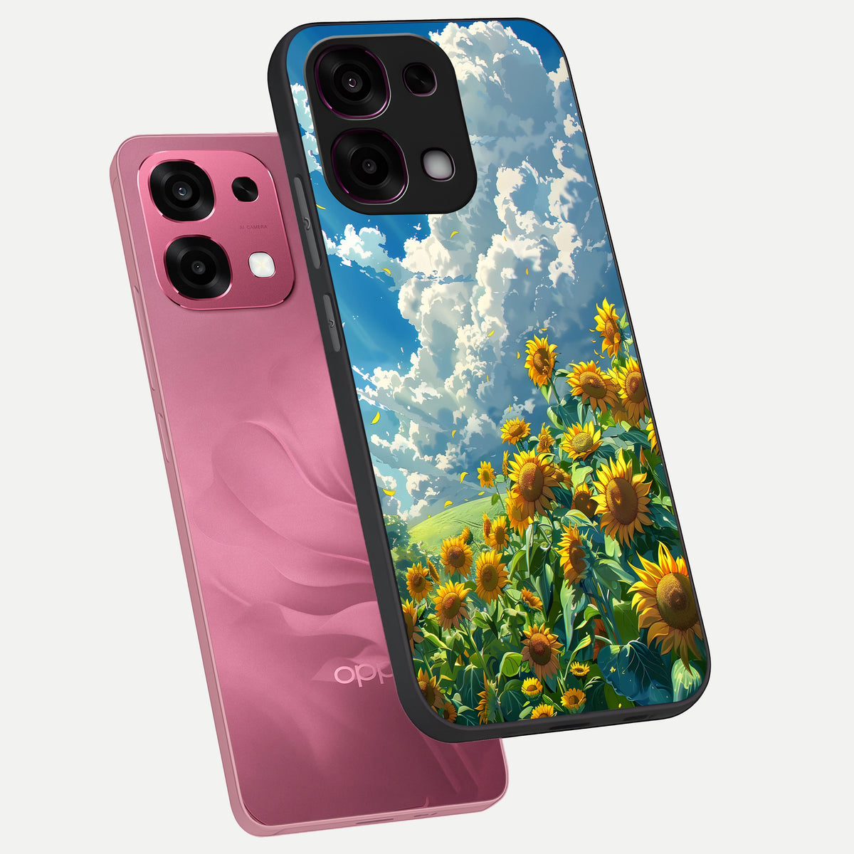  Golden Sun Glory phone case For Oppo F31 5G showing premium glass back cover with detailed artwork