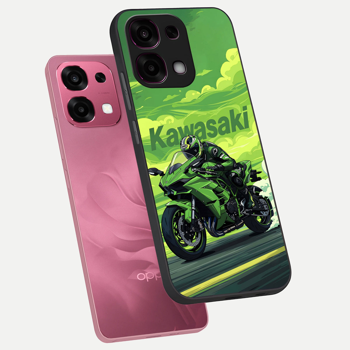  Greenery Sky phone case For Oppo F31 5G showing premium glass back cover with detailed artwork