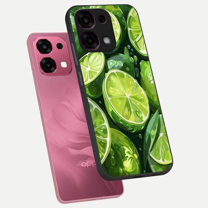  Green Kawasaki phone case For Oppo F31 5G showing premium glass back cover with detailed artwork