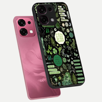  Green Mandala Pattern phone case For Oppo F31 5G showing premium glass back cover with detailed artwork