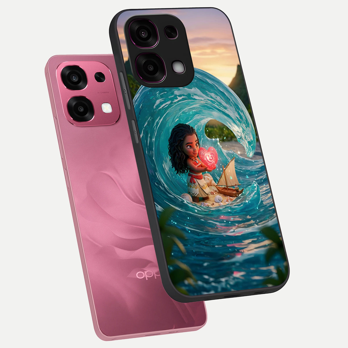  Heart of Ocean phone case For Oppo F31 5G showing premium glass back cover with detailed artwork