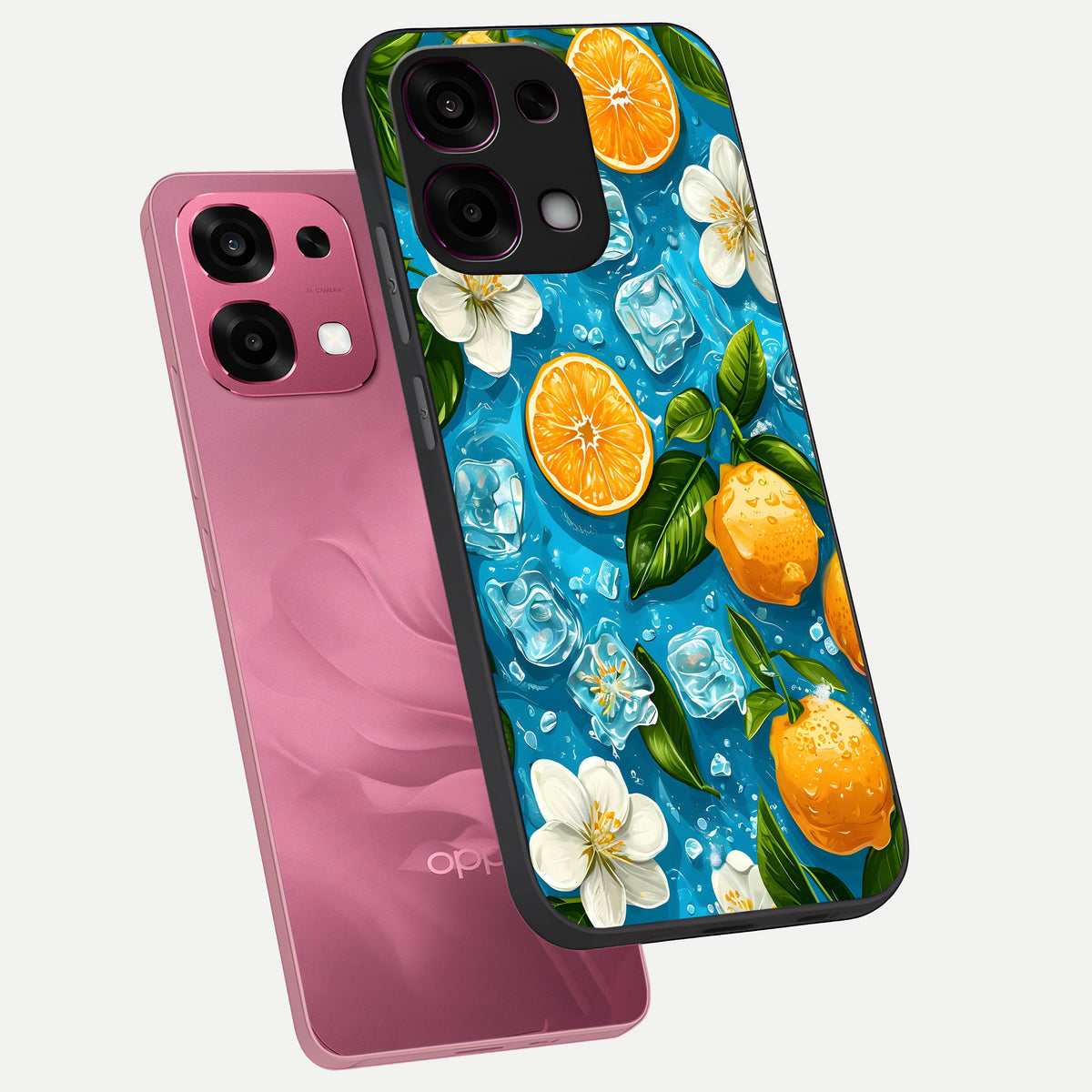  Ice Cube With Orange phone case For Oppo F31 5G showing premium glass back cover with detailed artwork