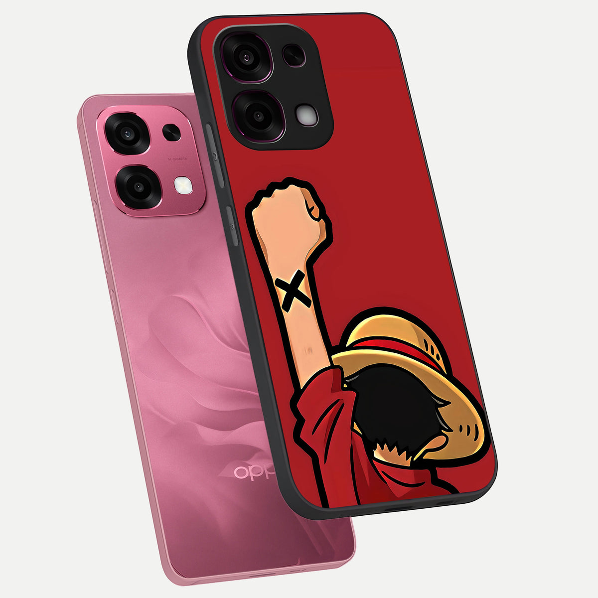  Luffy X Spirit phone case For Oppo F31 5G showing premium glass back cover with detailed artwork