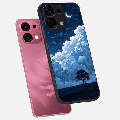  Midnight Sky Serenity phone case For Oppo F31 5G showing premium glass back cover with detailed artwork
