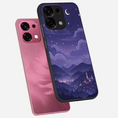  Minimal Night View phone case For Oppo F31 5G showing premium glass back cover with detailed artwork