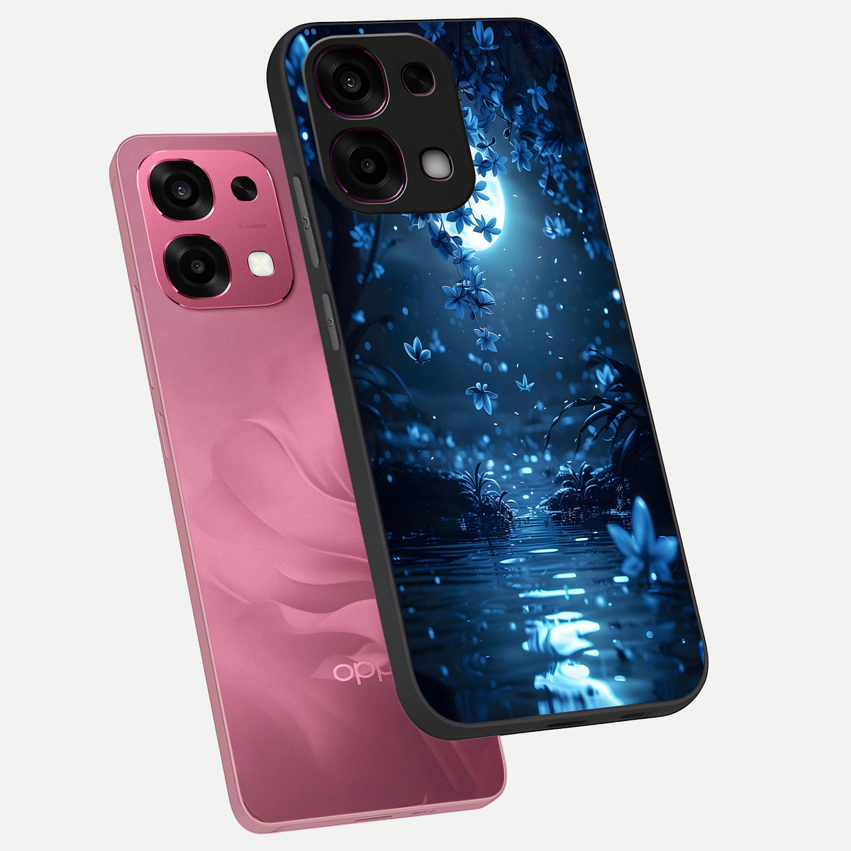  Moonlight Petal Dream phone case For Oppo F31 5G showing premium glass back cover with detailed artwork