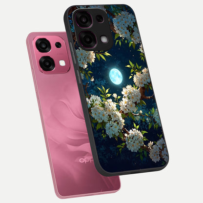  Moonlit Blossom Dream phone case For Oppo F31 5G showing premium glass back cover with detailed artwork