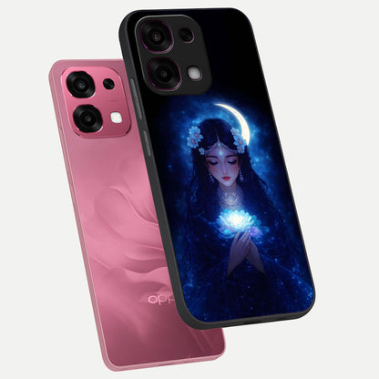 Mystic Moon Queen phone case For Oppo F31 5G showing premium glass back cover with detailed artwork