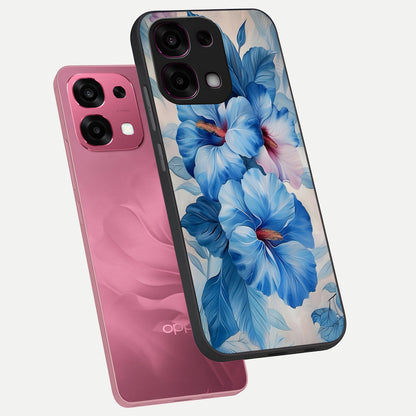  Ocean Hibiscus Grace phone case For Oppo F31 5G showing premium glass back cover with detailed artwork