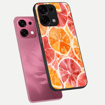  Orange Fruits Pattern phone case For Oppo F31 5G showing premium glass back cover with detailed artwork
