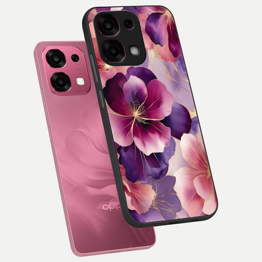  Pink Bouquet Florals phone case For Oppo F31 5G showing premium glass back cover with detailed artwork
