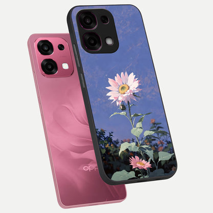  Pink Shells Outline phone case For Oppo F31 5G showing premium glass back cover with detailed artwork