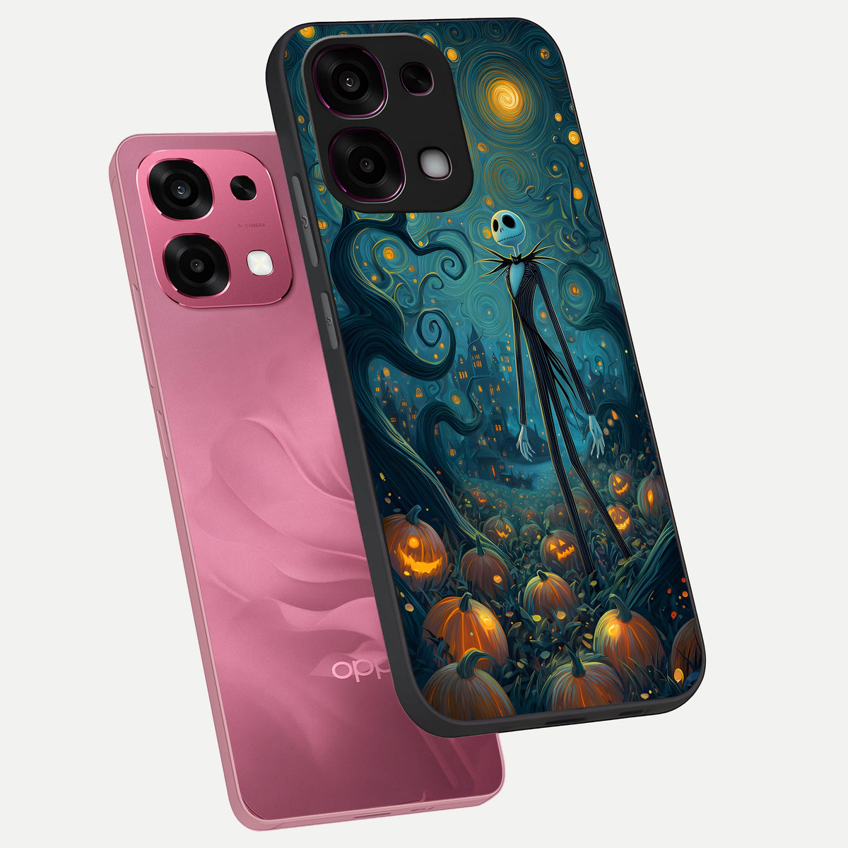  Pumpkin Moonlight Tale phone case For Oppo F31 5G showing premium glass back cover with detailed artwork