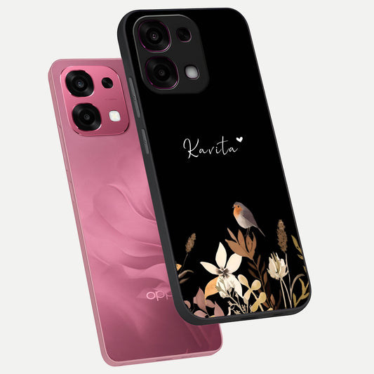  Quiet Garden Tune Custom Name phone case For Oppo F31 5G showing premium glass back cover with detailed artwork