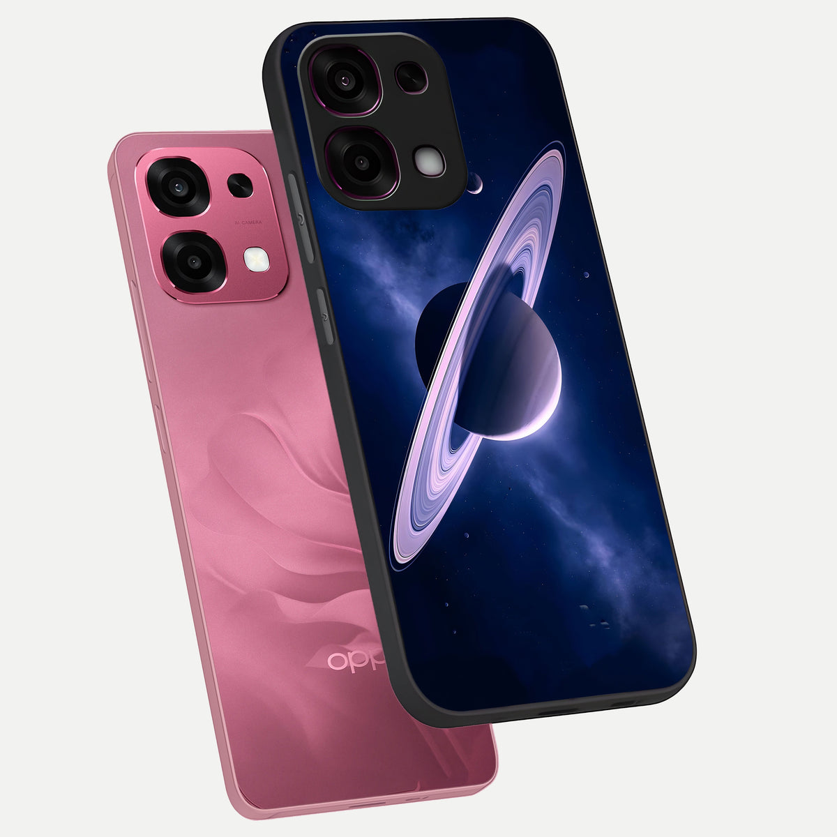  Saturn Ring Mystique phone case For Oppo F31 5G showing premium glass back cover with detailed artwork
