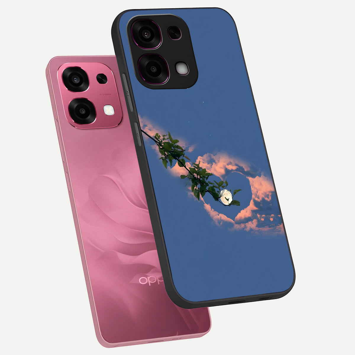  Sky Under Tree phone case For Oppo F31 5G showing premium glass back cover with detailed artwork
