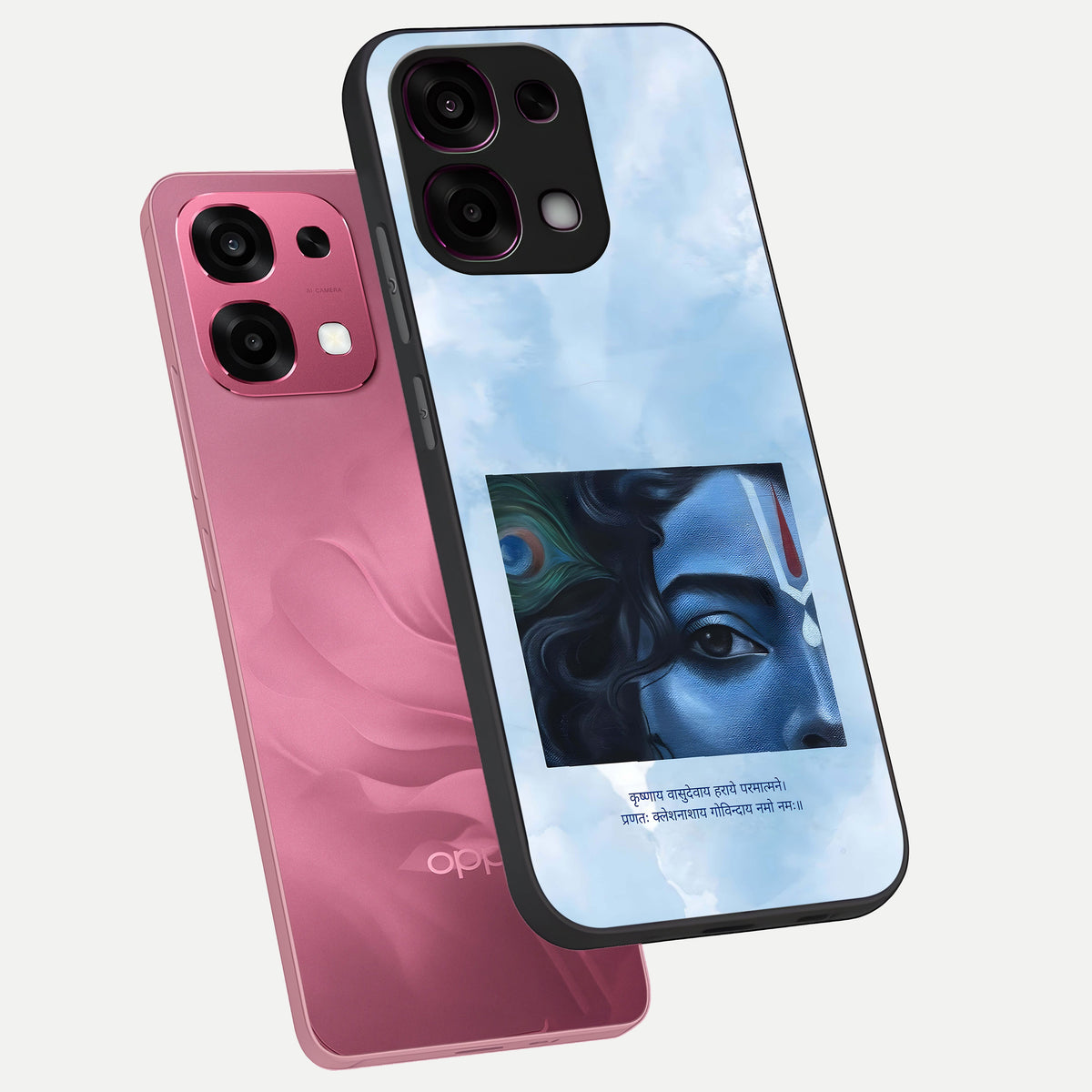  Spiritual Krishna phone case For Oppo F31 5G showing premium glass back cover with detailed artwork