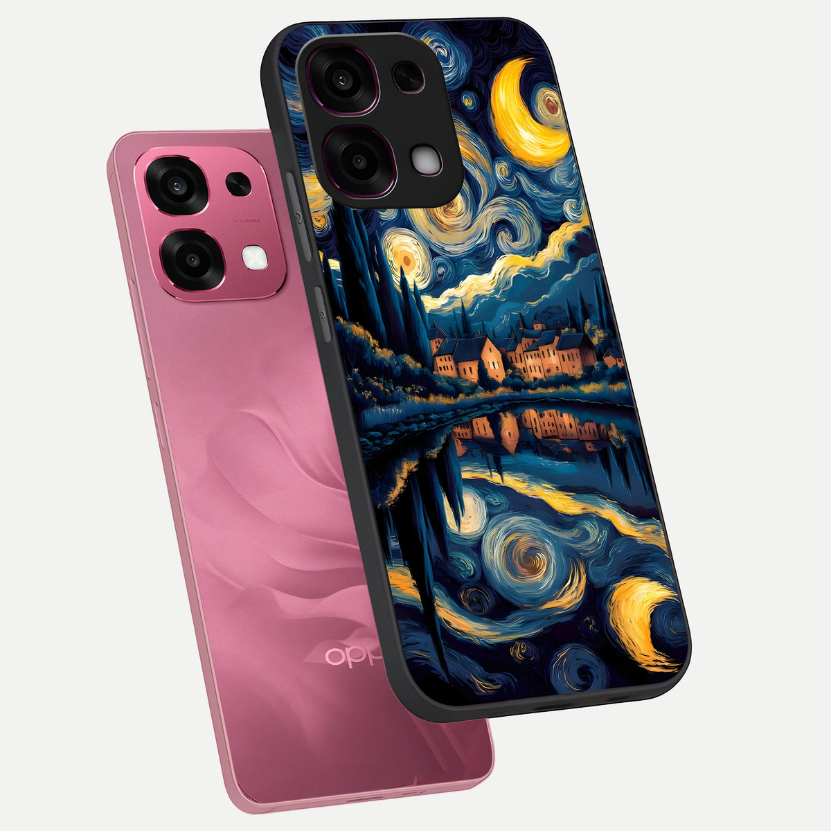  Starry Sky Serenity phone case For Oppo F31 5G showing premium glass back cover with detailed artwork
