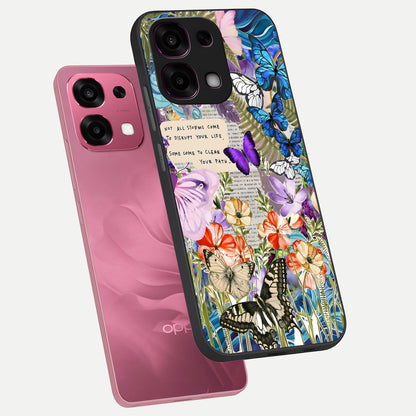  Storm Path Bloom phone case For Oppo F31 5G showing premium glass back cover with detailed artwork