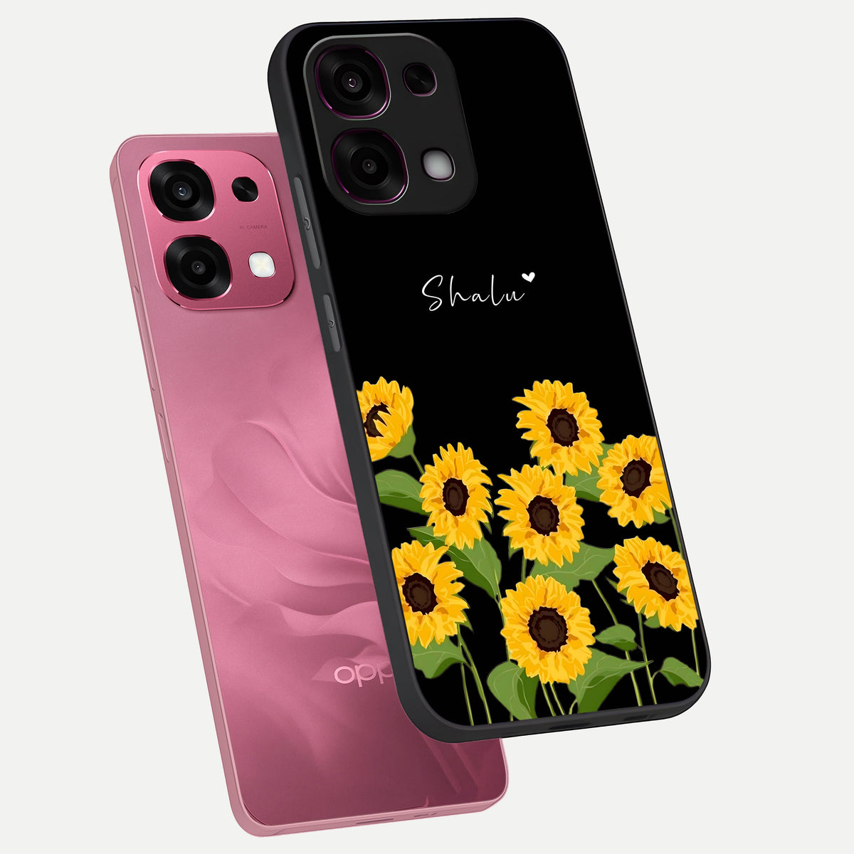  Sunflower Sky Bloom phone case For Oppo F31 5G showing premium glass back cover with detailed artwork