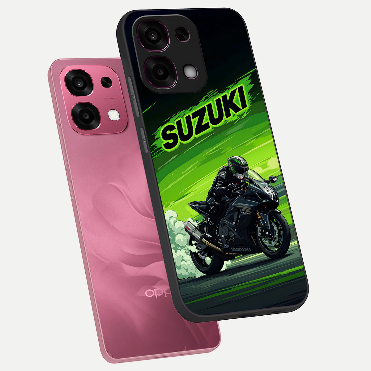  Suzuki Speed Beast phone case For Oppo F31 5G showing premium glass back cover with detailed artwork