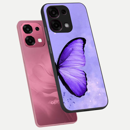  Violet Dream Wing phone case For Oppo F31 5G showing premium glass back cover with detailed artwork