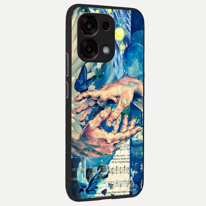  Aesthetic Divider back cover For Oppo F31 5G slim fit glass case with vibrant aesthetic design