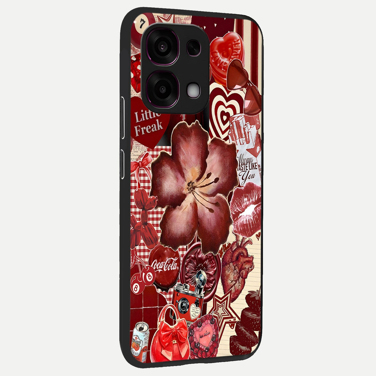  Aesthetic Little Freak back cover For Oppo F31 5G slim fit glass case with vibrant aesthetic design