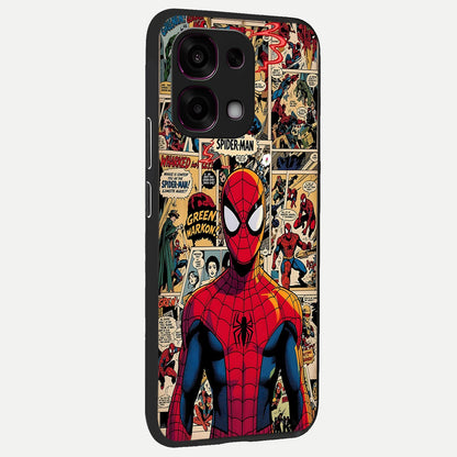  Aesthetic Spider back cover For Oppo F31 5G slim fit glass case with vibrant aesthetic design