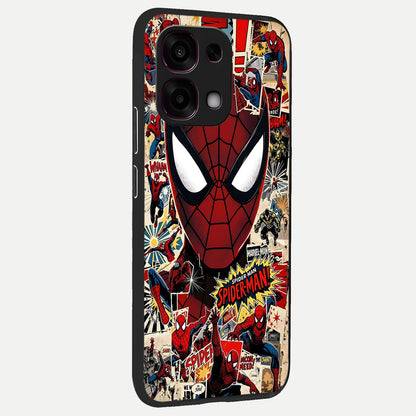  Aesthetic Wonder Spider back cover For Oppo F31 5G slim fit glass case with vibrant aesthetic design