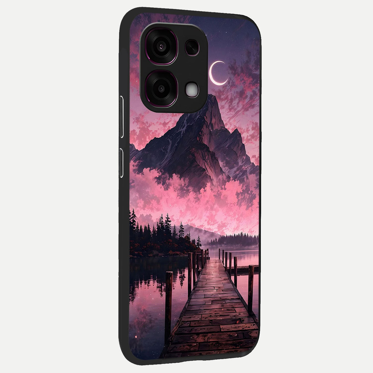  Beautiful Mountain View back cover For Oppo F31 5G slim fit glass case with vibrant aesthetic design
