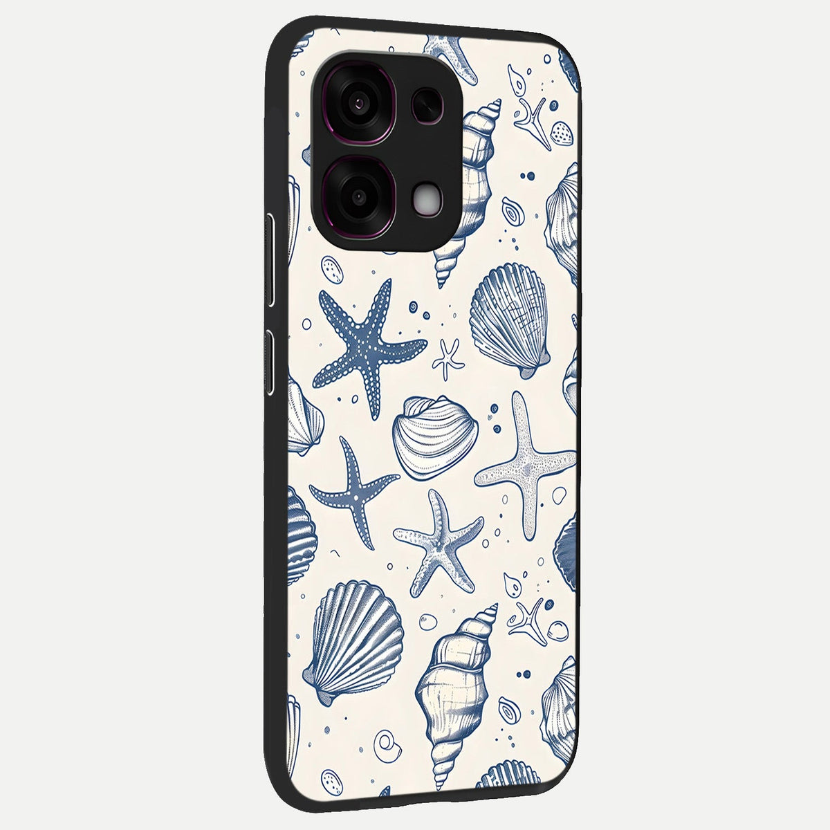  Blue Ocean Outline back cover For Oppo F31 5G slim fit glass case with vibrant aesthetic design