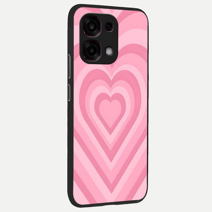  Blush Heart Waves back cover For Oppo F31 5G slim fit glass case with vibrant aesthetic design