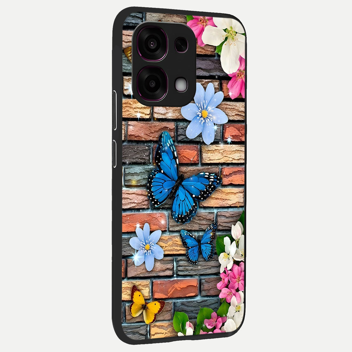  Brick Bloom Flight back cover For Oppo F31 5G slim fit glass case with vibrant aesthetic design